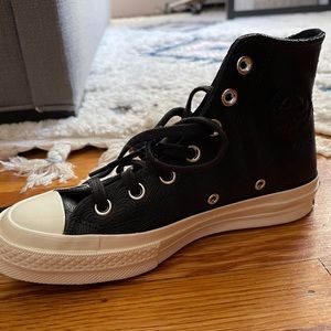 Black converse high top shoes